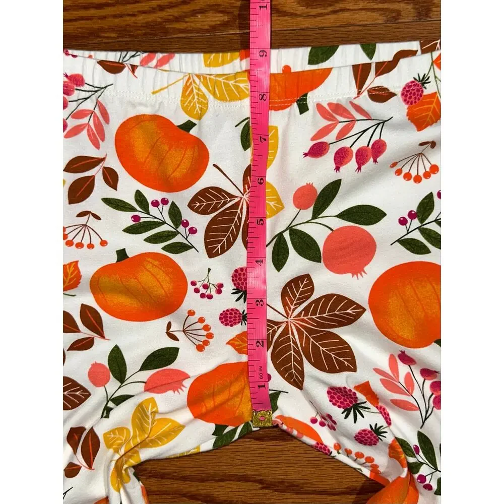NWT Children's Place Girls Pumpkin Floral Fall Leggings Size L 10/12